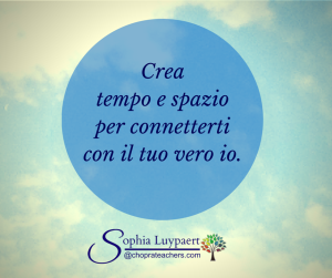 Crea tempo e spazio per te
